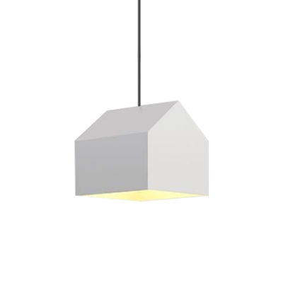White House Shaped Pendant Light Nordic 1 Head Iron Ceiling Suspension Lamp for Restaurant