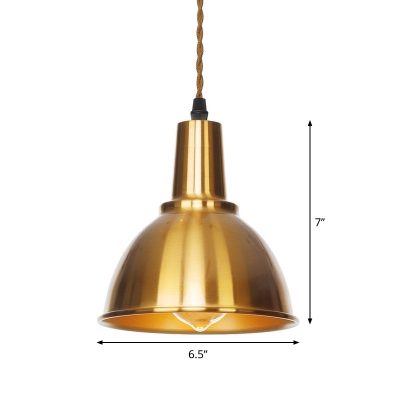 Iron Bronze Finish Suspension Light Bowl/Pierced Bottle/Flat Shade 1 Head Factory Ceiling Pendant Lamp
