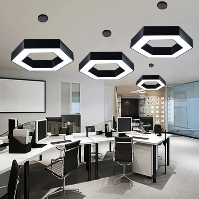 Honeycomb Office Commercial Pendant Lighting Acrylic 16