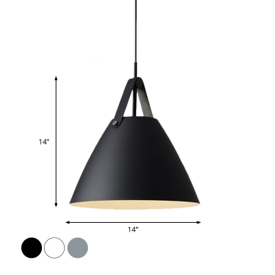 Conical Frustum Bedside Pendulum Light Metallic 10.5