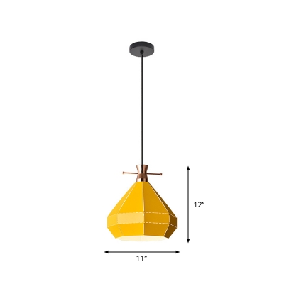 Droplet/Oval/Barn Ceiling Hanging Lantern Macaron Metal 1-Light Pink/Green/Blue Laser-Cut Pendant Light over Table
