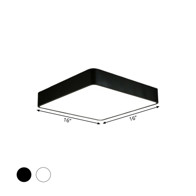 Black/White Square Ceiling Light Fixture Nordic 16