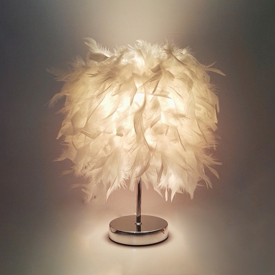 Minimalist Sphere Night Lamp Feather 1-Light 8.5