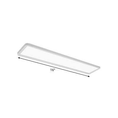 Plank Shaped Foyer Ceiling Lighting Acrylic Simplicity LED Flush Mount Light Fixture in Warm/White Light, 16