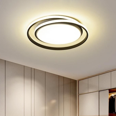 Black/Gold Cycle Flush Ceiling Light Simple 18