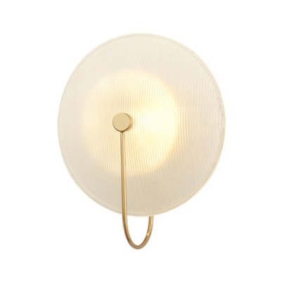 Gold Capsule/Disc/Gourd Wall Light Fixture Postmodern 1 Head Metal Flush Mount Wall Sconce for Living Room