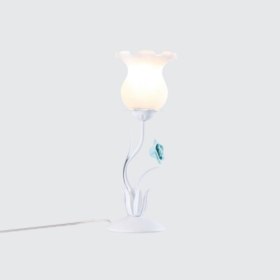 White Beige Green Torchiere Table Lamp, Grönö Table Lamp Frosted Glass White