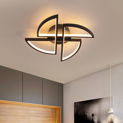 Pinwheel Bedroom Ceiling Mount Lamp Metal 18