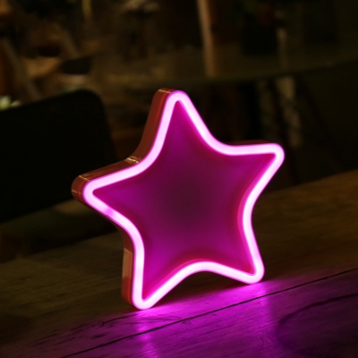 Star Shaped Nursery Wall Night Light Plastic Kids Drilling-Free LED Night Lighting in White