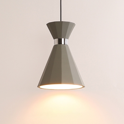 Grey Hourglass Suspension Light Nordic Cement Single 8.5