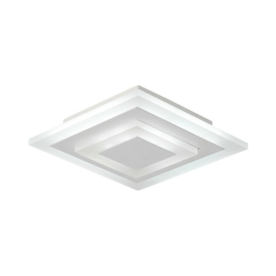 Round/Square LED Ceiling Lighting Modern Style Acrylic White/Coffee Flush Mounted Light Fixture in Warm/White Light