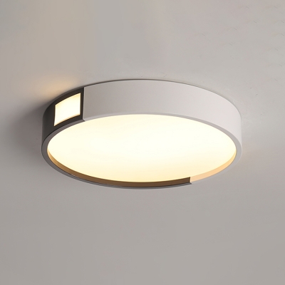 Round/Square/Rectangle LED Flushmount Minimalistic Acrylic Black and White Colorblock Ceiling Lamp in Warm/White Light