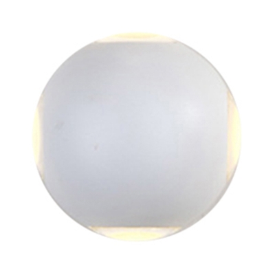 Black/White Ball 4-Side Sconce Light Simple Aluminum LED Wall Mounted Lamp for Living Room