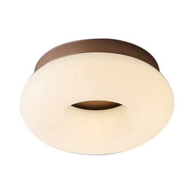 Acrylic Round/Triangle Flush Ceiling Light Simplicity Grey/Coffee LED Flush Mounted Lamp for Corridor