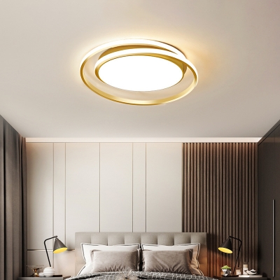 Black/Gold Cycle Flush Ceiling Light Simple 18