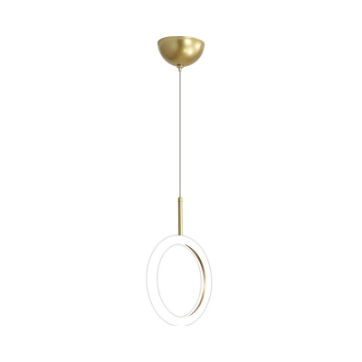 Gold Hoop Pendant Light Fixture Simple 8