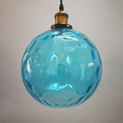 Sphere Blue Water Glass Pendant Lighting Simple 8