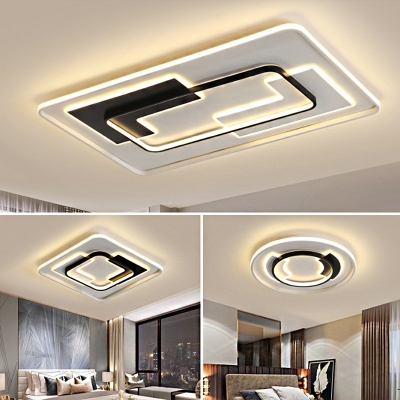 Square Modern Flush Mount Recessed LED Light Thin Ceiling Cans Lighting Fixture 