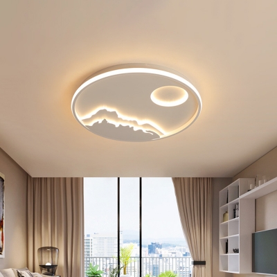 White Round LED Ceiling Lighting Modern 17