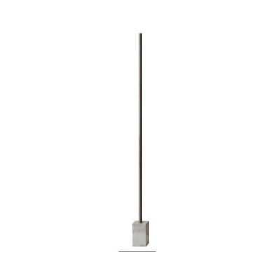 Black/Gold Straight Rod Floor Light Minimalism Metallic LED Floor Standing Lamp for Bedroom