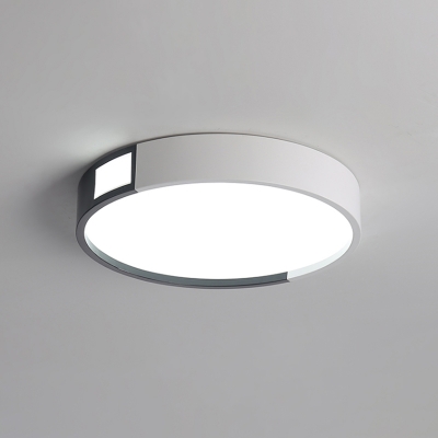 Round/Square/Rectangle LED Flushmount Minimalistic Acrylic Black and White Colorblock Ceiling Lamp in Warm/White Light