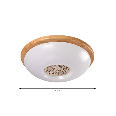 Bowl Flushmount Lighting Modern Acrylic 14