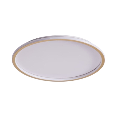 Minimalistic LED Flush Mount Light Gold Disk Ceiling Lamp with Acrylic Shade for Living Room, 12