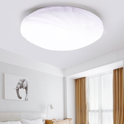 White Round Flush Ceiling Light Modern 10