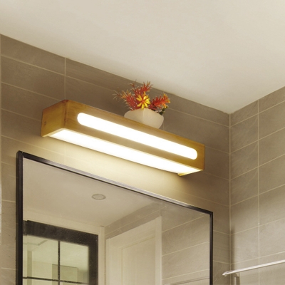 Ellipse/Cuboid Bathroom Wall Lamp Wood 16