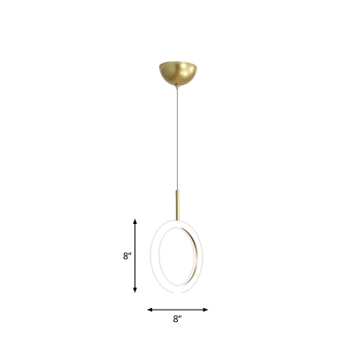 Gold Hoop Pendant Light Fixture Simple 8