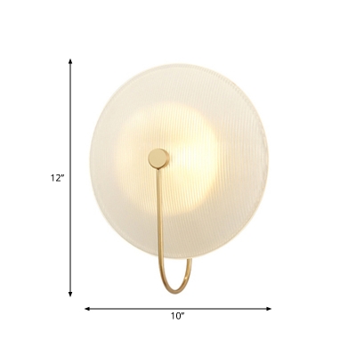 Gold Capsule/Disc/Gourd Wall Light Fixture Postmodern 1 Head Metal Flush Mount Wall Sconce for Living Room