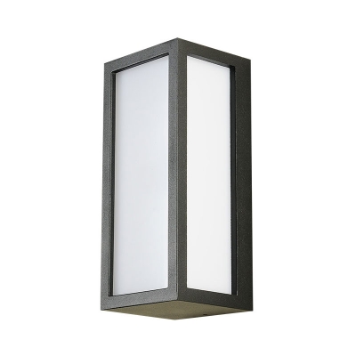 Cuboid Hallway Surface Wall Sconce Aluminum Modern LED Wall Mounted Light in Matte Black