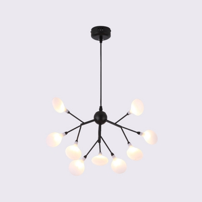 Firefly Design Clothing Shop Pendant Lamp Acrylic 9/36/72 Heads Contemporary Chandelier Light in Black/Gold