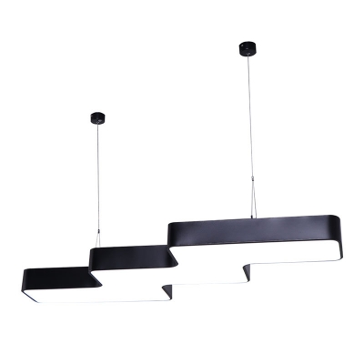Thunderbolt Pendant Light Fixture Novelty Modern Acrylic Black/White LED Hanging Ceiling Light