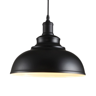 Black Bowl Pendant Ceiling Light Industrial Metal 1 Bulb Dining Room Small/Large Hanging Light Fixture