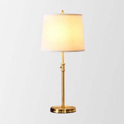 Fabric Round/Tapered/Cone Shade Table Lamp Postmodern 1 Head Gold Night Light for Living Room