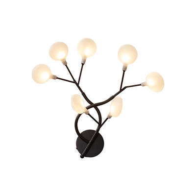 Firefly Acrylic Wall Mount Light Nordic 7 Lights Black/Gold Sconce Lighting for Bedroom