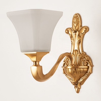 White Glass Brass Chandelier Light Flared Square 8/10/15 Bulbs Traditional Style Wall Mounted Light Fixture