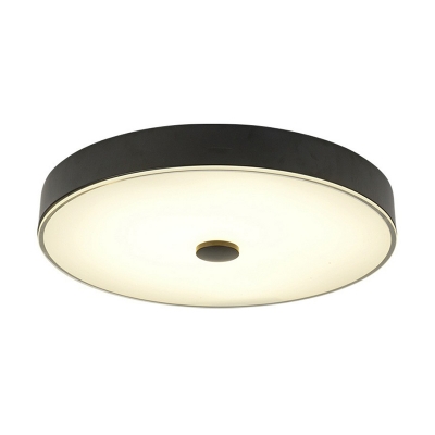 Black/Gold Round Ceiling Light Fixture Simplicity Frost Glass Small/Medium/Large Bedroom LED Flushmount
