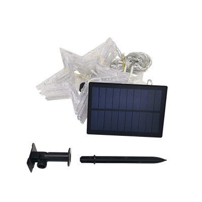 Moon/Star Bedroom Solar Fairy Lamp Plastic 9.8ft LED Cartoon String Lighting in Black, Warm/Multi-Color Light