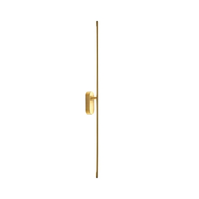 Metal Needle LED Wall Light Fixture Minimalist 1/2-Light Gold Sconce with Power SwitchCharging Port
