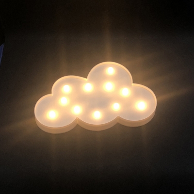 Plastic Cloud Shaped Night Light Cartoon White/Pink/Blue Integrated LED Night Lamp for Decoration