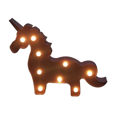 Details about   LED Night Light Wood Lamp Unicorn Shape Powered Battery for Kids Living Room 