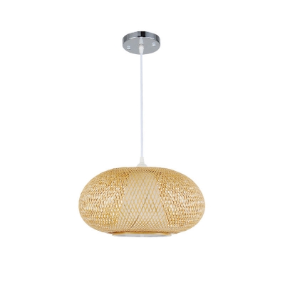 Mushroom/Ellipse Ceiling Hanging Lantern Asian Bamboo 20