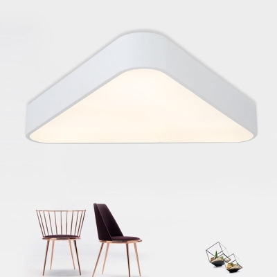 Black/White Triangle Flush Ceiling Light Nordic Acrylic LED Flushmount Lighting in Warm/White/Natural Light