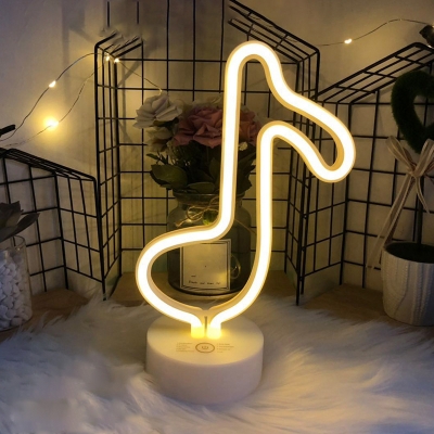 Unicorn/Bird/Angel Mini Night Table Light Kids Plastic White Battery LED Nightstand Lamp for Bedroom