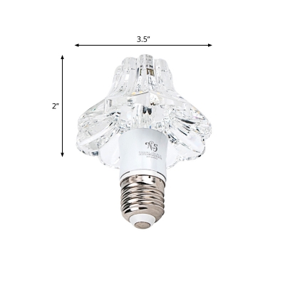 Morning Glory Mini Ceiling Light Fixture Simplicity Crystal Clear LED Flush Mount Recessed Lighting for Corridor