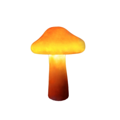 Resin Mushroom LED Ground Lamp Kids Yellow Wiring/Solar Lawn Light for Courtyard, Small/Medium/Large