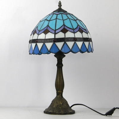 Tiffany Glass Hemispherical Table Light Classic 12