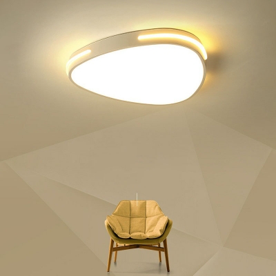 Simplicity Triangle Ceiling Flush Mount Acrylic Living Room LED Flush Light Fixture in Warm/White/3 Color Light